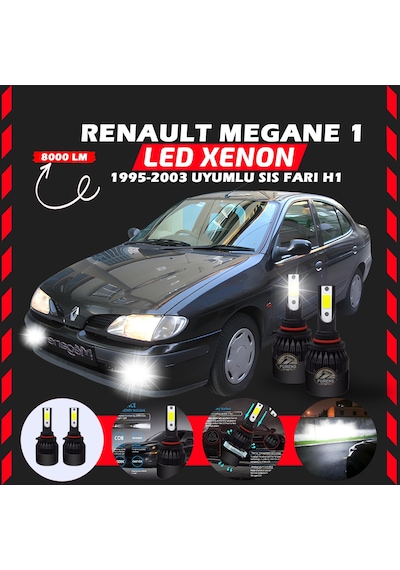 Renault Megane 1 1995-2003 Sis Farı Uyumlu Şimşek Etkili Led Xenon Light Series H1