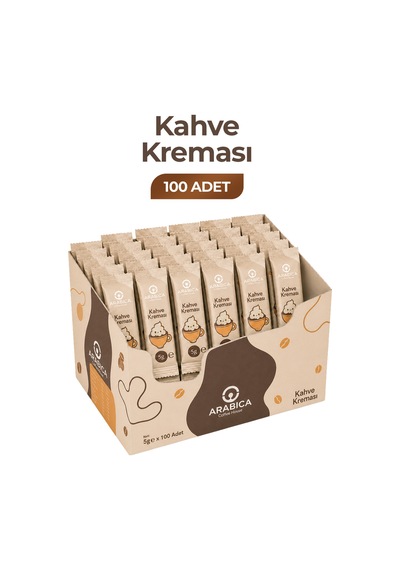 Arabica Coffee House Kahve Kreması Stick 5 Gr X 100 Adet Kahvenize Yumuşak Ve Dengeli Bir Dokunuş