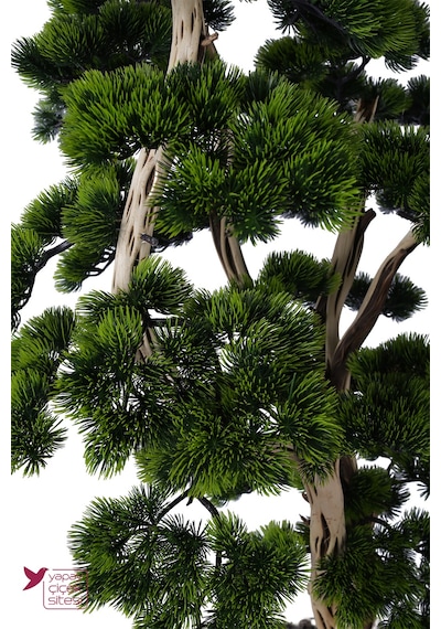 Yapay Çiçek Sitesi Metal Sütun Saksıda Yapay Bonsai Ağacı 180 Cm Salon Dekorasyonu Yeşil