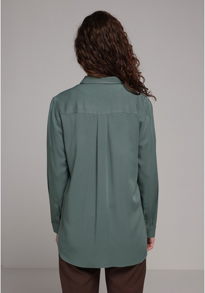 Colin's Colins Regular Fit Shirt Neck Düz Kadın Yeşil Uzun Kol Gömlek Cl1078737 Q1.v1 Duc Duckgreen