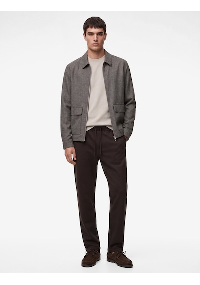 Koton Duble Paça Cepli Straight Fit Beli Bağcıklı Pantolon Kahverengi 6sam40013hk Kahve