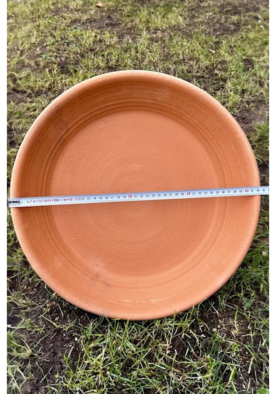 El Yapımı Toprak Çiğ Köfte Tepsisi-güveci-tavası Büyük Boy 43 Cm