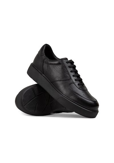 Deery Hakiki Deri Siyah Erkek Sneaker Ayakkabı - 01965msyhe04 Siyah
