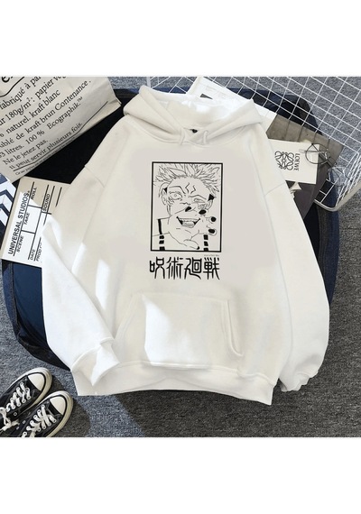 Jujutsu Kaisen Sukuna Hand Kapşonlu Sweatshirt 001
