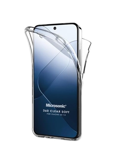 Xiaomi Mi 14 Kılıf 6 Tarafı Tam Full Koruma 360 Clear Soft Şeffaf Mi 14 İle Uyumlu Kılıf - Şeffaf Genel