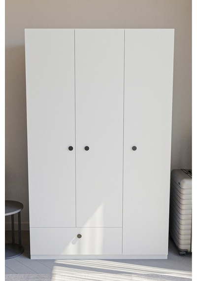 3 Kapaklı Çekmeceli Elbise Dolabı Elbise Dolabı Gardrop Kıyafet Dolabı Raflı Elbise Dolabı Beyaz 3 Kapaklı Çekmeceli Elbise Dolabı Elbise Dolabı Gardrop Kıyafet Dolabı Raflı Elbise Dolabı Beyaz