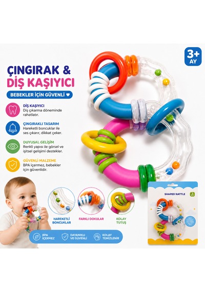 Halkalı Kıvrımlı Çıngırak Bl1083 Çok Renkli