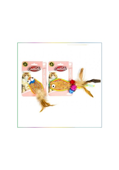 Catlife Meşe Mantarı Kedi Oyuncağı Renkli Püsküllü