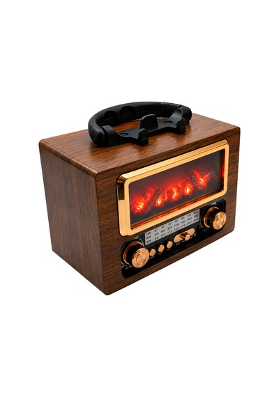 Zamanı Durduran Gs-1430 Şömine Efektli Retro Radyo Yedek Pil li