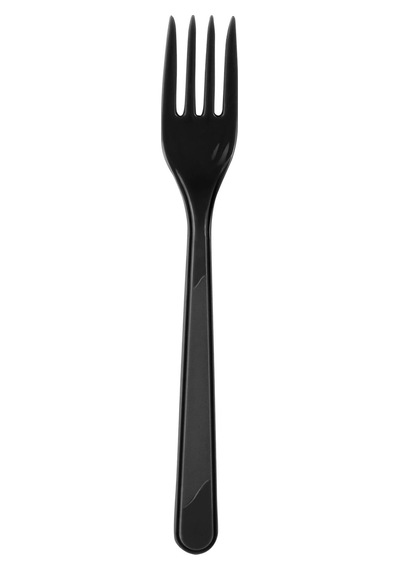 Plastik Çatal Siyah Renkli Parti Piknik Davet Doğum Günü Çatalı - 18 Cm. - 25 Adetlik Paket
