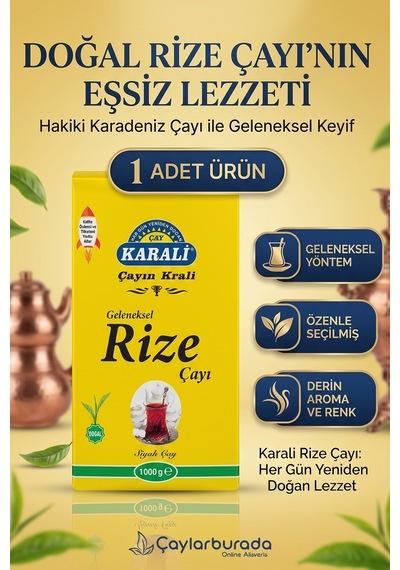 Karali Geleneksel Rize Dökme Çay 1000 Gr
