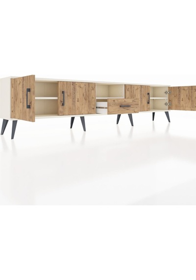 Arges Tv Ünitesi 3 Raflı Tek Çekmeceli 4 Kapaklı 220x30x51 Aytaşı-çam Atlas Çam/atlas Çam - Aytası Arges Tv Ünitesi 3 Raflı Tek Çekmeceli 4 Kapaklı 220x30x51 Aytaşı-çam Atlas Çam/atlas Çam - Aytası