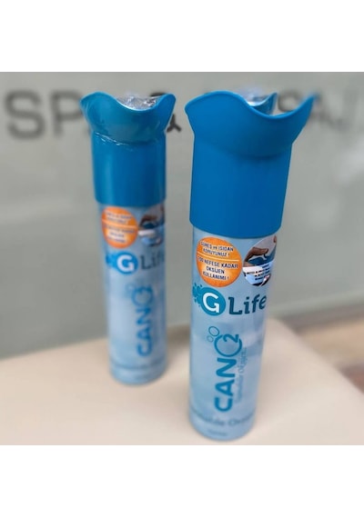 Glife Taşınabilir Sprey Oksijen Tüpü. 200 Nefeslik Oksijen 1 Adet