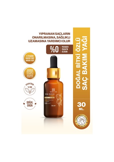 Doğal Bitki Özlü Saç Bakım Yağı 30 Ml