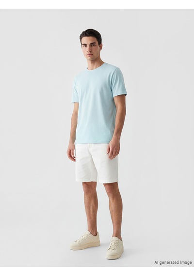 Lcwaıkıkı Classic Mavi %100 Pamuklu Regular Fit Basic Tişört