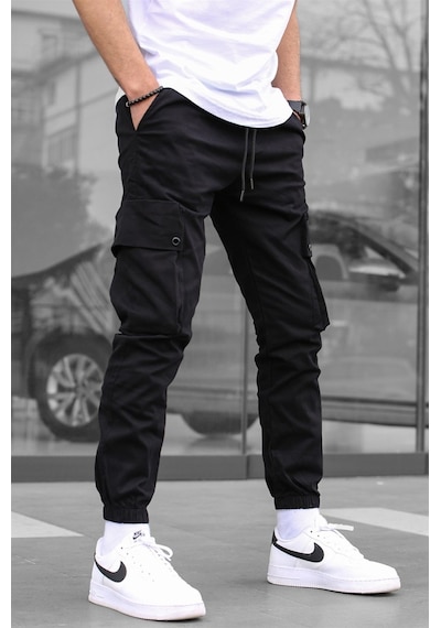 Madmext Madmext Siyah Kargo Cep Jogger Pantolon 5647-siyah Siyah