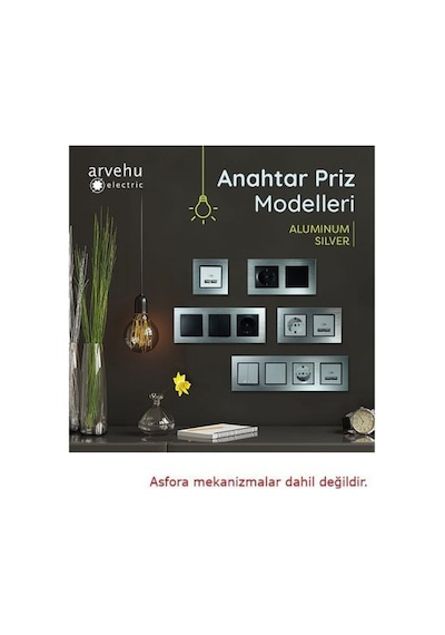Asfir Schneider Asfora Serisi Alüminyum Gümüş Üçlü Çerçeve Alg203-71 Modeli