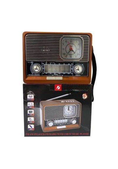 Nostaljik - 148 - Vintage Radyo Tnabilir Bluetooth Bağlantılı - Novapazr - Hoparlör Radyo
