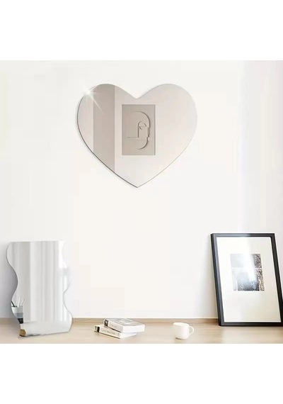 Durukar 30x30 Cm Kırılmaz Pleksi Dekoratif Duvar Aynası - Modern Organik Form 1. Sınıf Akrilik Ayna Çok Renkli