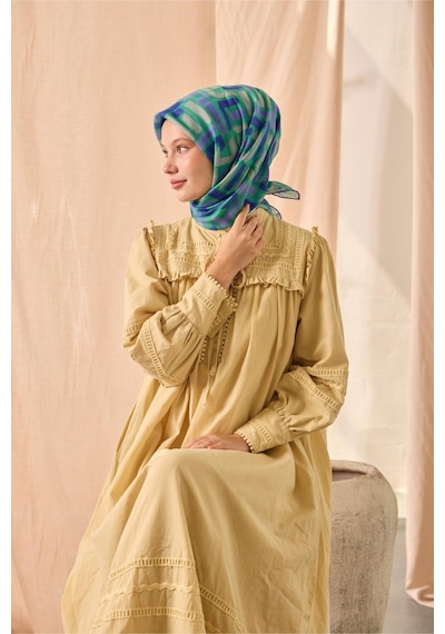 Silk Home Soft Eşarp 73096-22 Yeşil, Lila, Mor, Gri