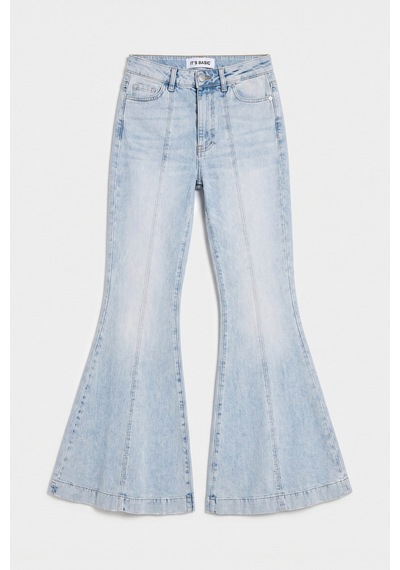 Itsbasic Kadın Kot Rengi 4s6-32 Flare Fit Elastan Denim Jean