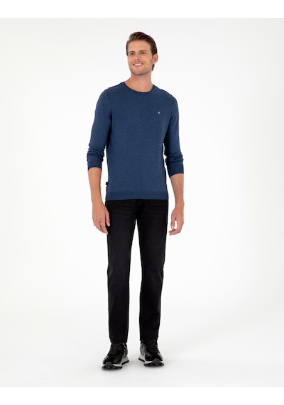 Pierre Cardin Erkek İndigo Melanj Kazak /triko 50296621-vr155 İndigo Melanj