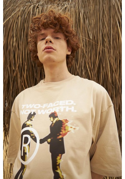 Flood Of Style Unisex Two Faced Tshirt Taş Gri