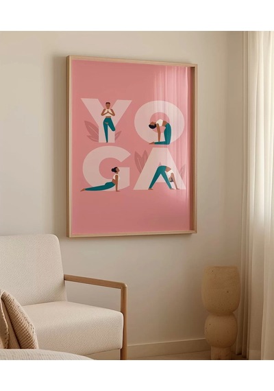 Çerçevesiz Poster Y Harfinden Z Ye Yoga