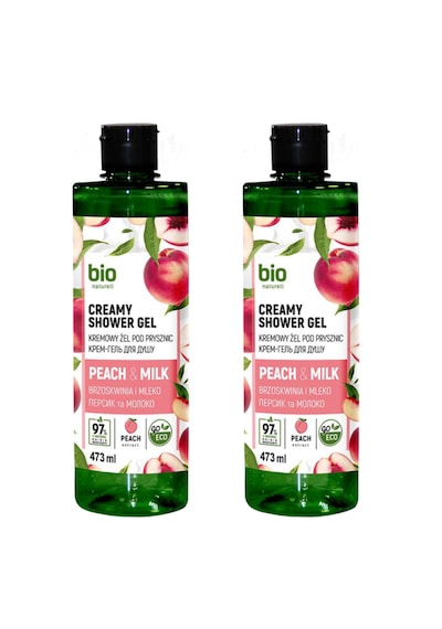 Organik Vegan Duş Jeli Peach & Milk 2 X 473 Ml.