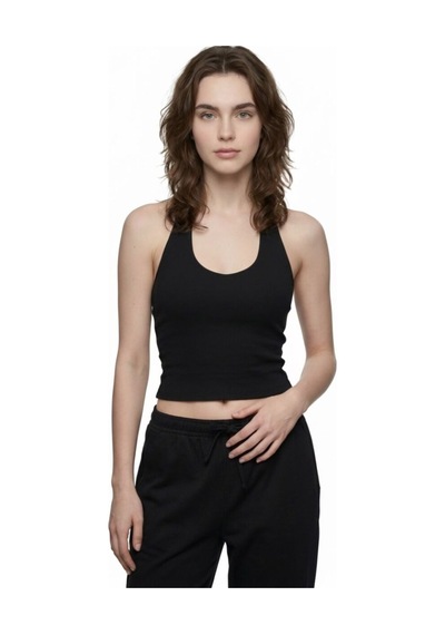 Slim Fit Kadın Top Siyah