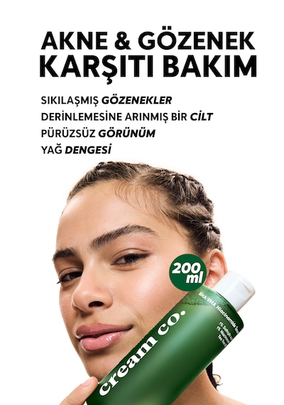 Cream Co. Leke Karşıtı Nemlendirici Krem 50 ML + Bha-Pha Niacinamide Tonik 200 ML