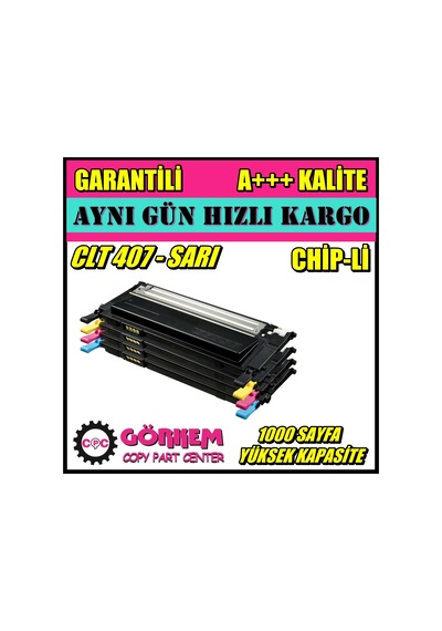 Samsung Clt-Y407S / Clp-325 Toner Uyumlu Sarı N11.24800
