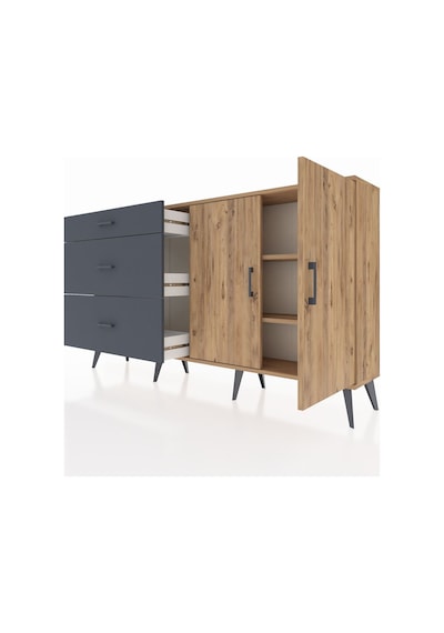 Arges Konsol 2 Raflı 3 Çekmeceli 2 Kapaklı 176x30x99 Çam-çam/antrasit Atlas Çam/antrasıt - Atlas Çam Arges Konsol 2 Raflı 3 Çekmeceli 2 Kapaklı 176x30x99 Çam-çam/antrasit Atlas Çam/antrasıt - Atlas Çam
