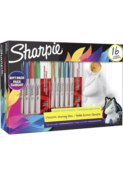 Sharpıe Permanent Set Fıne 16 Lı Kumbara Hediyeli Tek Boynuz 2164411 Çok Renkli