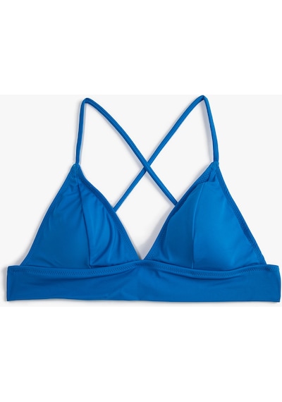 Koton Bikini Üstü Bralet Çapraz Askılı Kaplı K.mavi 3sak10130bm 3SAK10130BMDBL