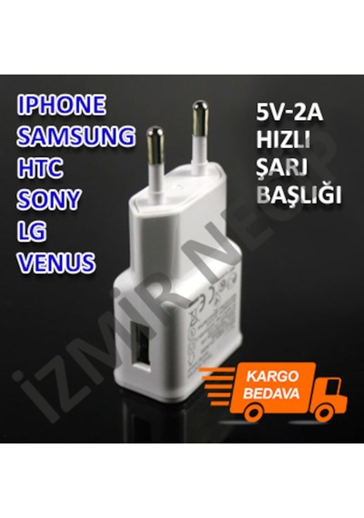 Samsung Telefonlarına Uyumlu 5 Volt 2 Amper Şarj Başlığı