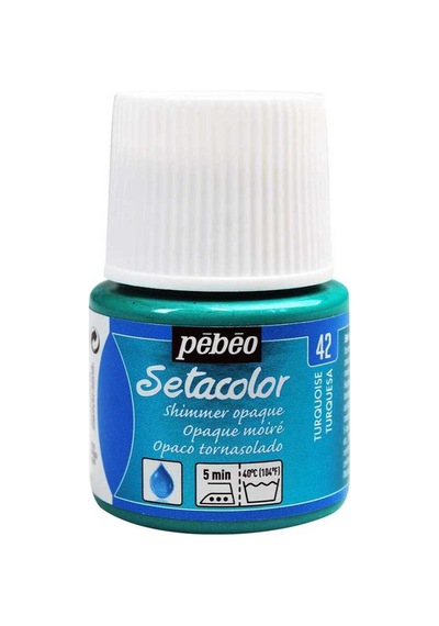 Setacolor Opak Kumaş Boya 45ml - 42 Turquoise Karışık, Çok Renkli