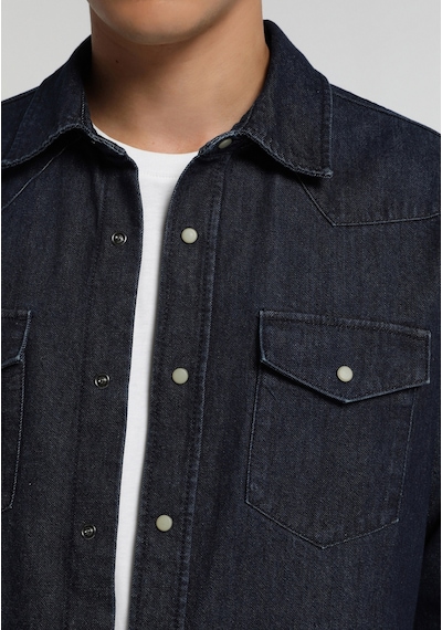 Colin's Colins Regular Fit Klasik Yaka Düz Erkek Dark İndigo Denim Uzun Kol Gömlek Cl1082656 Q1.v1 Dn45140