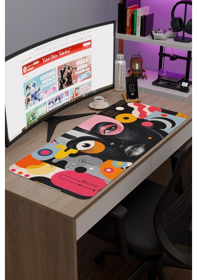 Maksimalizm Kaymaz Dikişli Kauçuk Oyuncu Mousepad V2 - 90x40 Xxl Gaming Mouse Pad Fare Altlığı