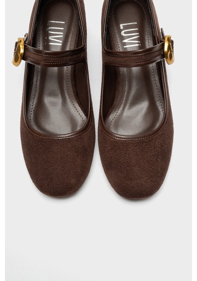 Luvi Shoes Merel Kahverengi Süet Kadın Topuklu Ayakkabı Luvi Shoes Merel Kahverengi Süet Kadın Topuklu Ayakkabı