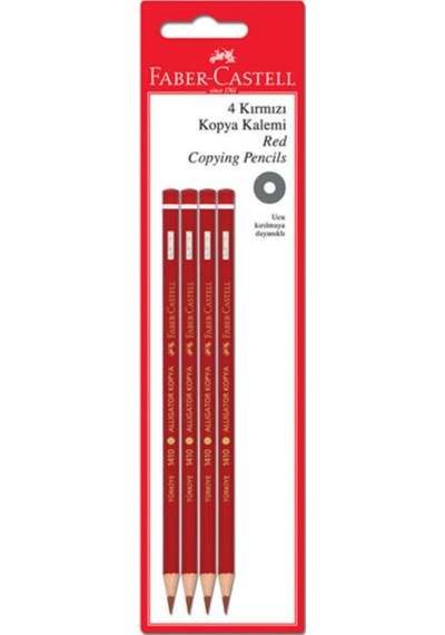 Faber-castell Kopya Kalemi Kırmızı Blisterli 4 Lü 1501410400 Mavi