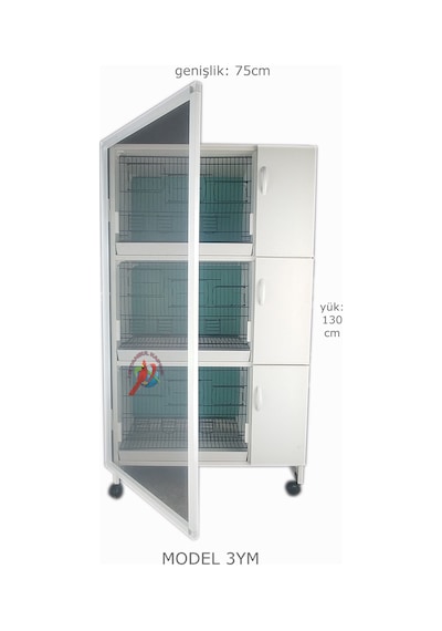 İstanbul Kafes Model 3Y Pvc Kuş Dolabı