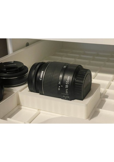 Canon Efs 18-55 Objektif Gridfinity Uyumlu Modüler Saklama Ve Düzenleyici Tutucu