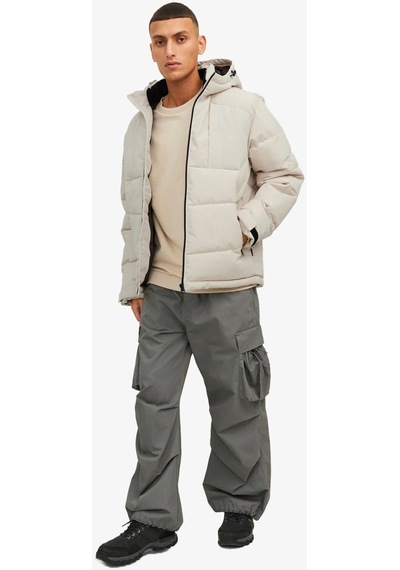 Jack & Jones Jcootıs Puffer Erkek Bej Mont 12239001-Beige Bej