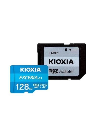 Kıoxıa 128gb Exceriag3, Lmex3l128gg2, A2 V30 4k, Cl10, 160mb/s, Microsd Kart Bellek Sd Adaptörlü