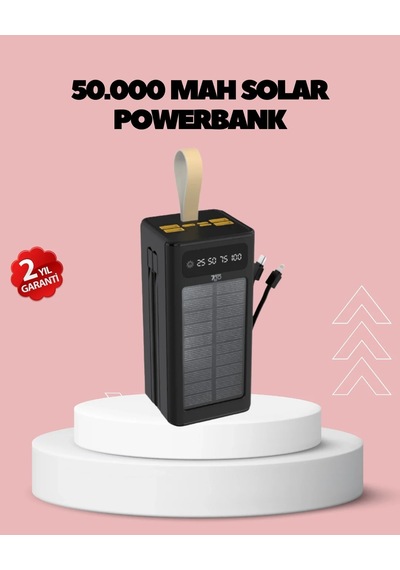 Kamp Ve Outdoor Kullanıma Uygun Güneş Panelli Powerbank Çok Renkli