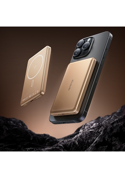 Mcdodo Mc-4642 5000mah 20w Metal Ultra İnce Kablosuz Powerbank Gold