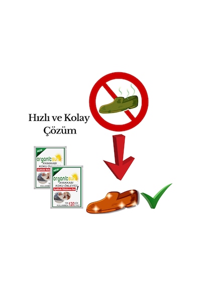 Organicsun 5'li Paket Ayakkabı Koku Önleyici Giderici Toz