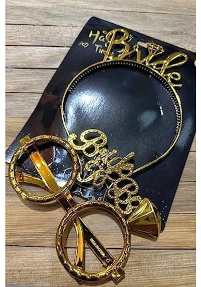 Bride To Be Tac Gözlük Set Gold Açık