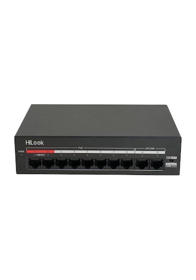 Hılook Ns-0110mp-60, 8 Port, Megabit, Poe 60w, 2 Port Megabit Uplink, Yönetilemez, Masaüstü Switch 03558474
